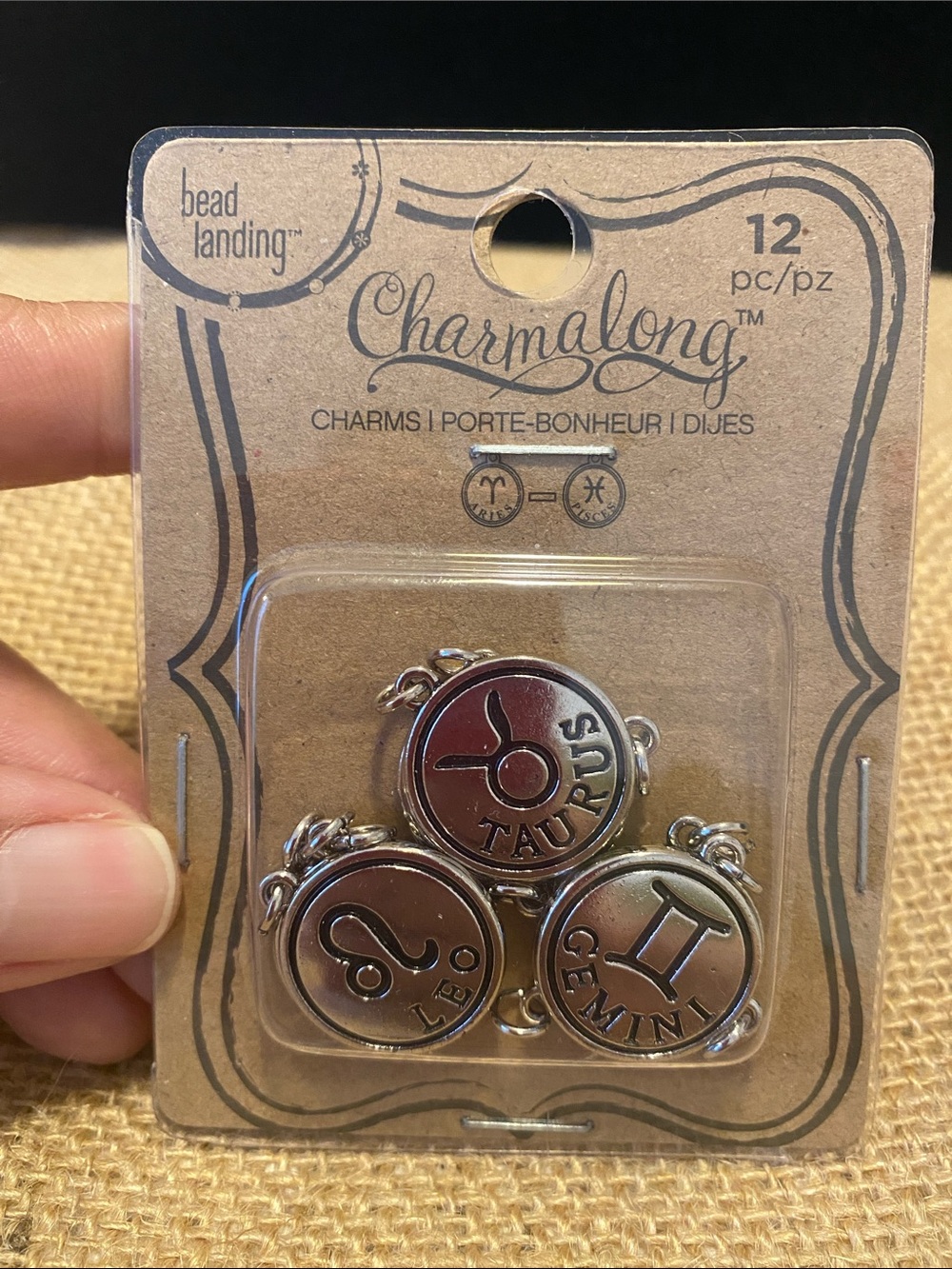 Charmalong Charms - dragonflies, paw prints and zodiac signs . Total 36 charms.
